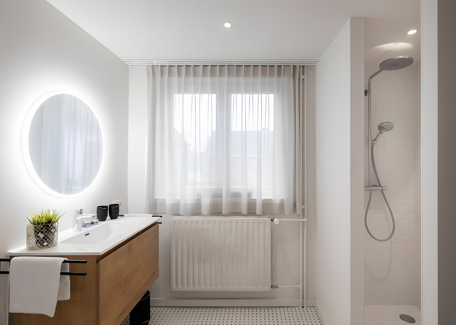 Salle de bains avec douche